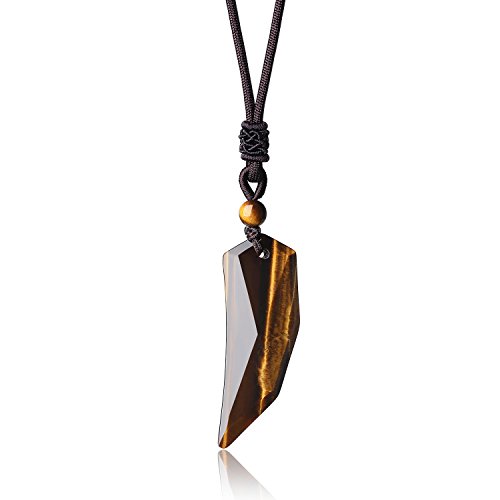 Product Cover COAI Gemstone Wolf Tooth Pendant Spike Amulet Necklace
