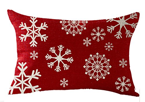 Product Cover Merry Christmas colored tree snowflake Throw Pillow Cover Cushion Case Cotton Linen Material Decorative 12 