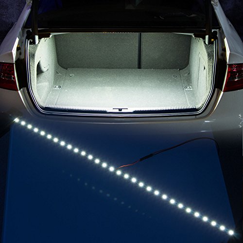 Product Cover YIJINSHENG 30 SMD 5050 LED Strip Light For Car Trunk Cargo Area or Interior Illumination Decoration, Xenon White, Auto Accessories