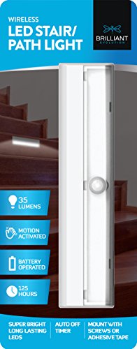 Product Cover Brilliant Evolution Wireless LED Stair Light 1 Pack | LED Motion Sensor Light | Closet Light| Battery Operated Light | Stick On Lights | Motion Activated Indoor Step Lights | Motion Night Light