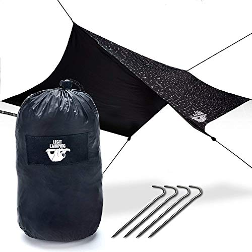 Product Cover Legit Camping Rain Fly Camping Tarp Extra Large Hammock Tarp Fits Double Hammocks - Adventure in Any Weather - Great for Backpacking, Traveling, Hiking - XL 10ââ'¬â