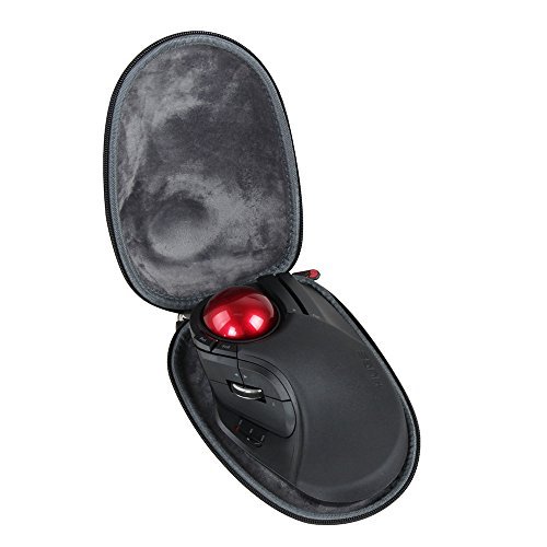 Product Cover Hard EVA Travel Black Case for ELECOM Wireless Trackball Mouse Extra Large Ergonomic Design 8 Button Function (M HT1DRBK) by Hermitshell