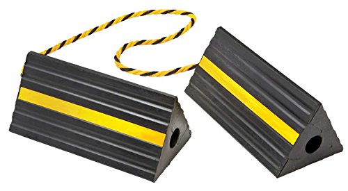 Product Cover BUNKERWALL Industrial Rubber Wheel Chock Blocks with Rope 9.6