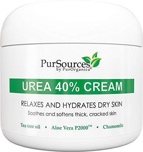 Product Cover PurSources Urea 40% Foot Cream - No Pumice Stone - Best Callus Remover - Moisturizes and Rehydrates Feet, Knees Elbows - For Thick, Cracked, Rough, Dead Dry Skin - 4 oz -