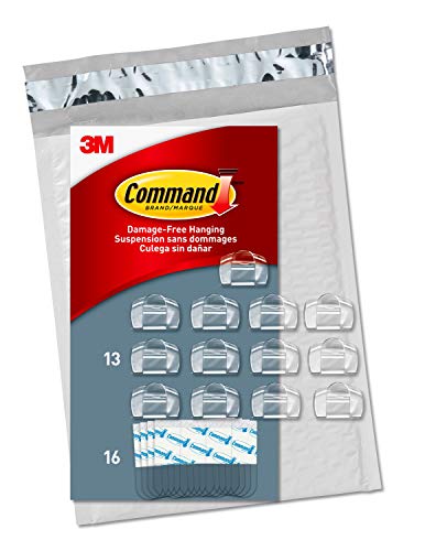 Product Cover Command Round Cord Clips, Indoor Use, Clear (CL017-13NA)