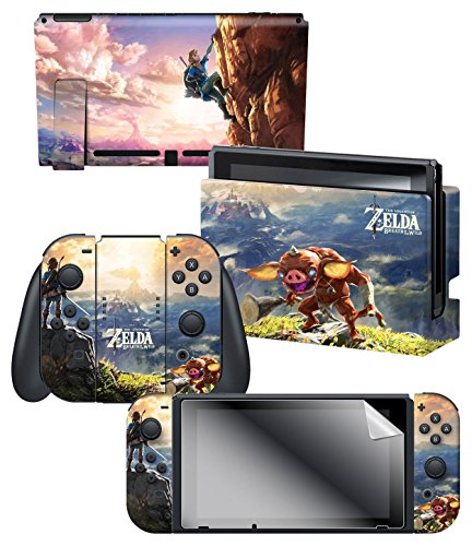Product Cover Controller Gear Officially Licensed Nintendo Switch Skin & Screen Protector Set - The Legend of Zelda -  Breath of the Wild 