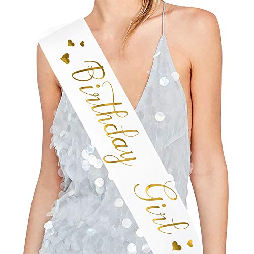 Product Cover Birthday Girl Sash - Birthday Sash Birthday Party Favors, Supplies and Decorations