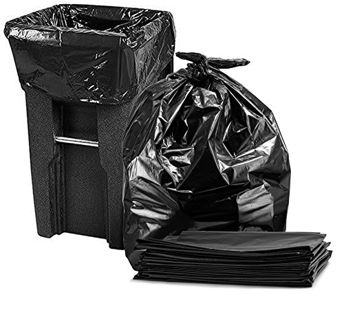 Product Cover 95-96 Gallon Garbage Can Liners, Large Black Trash Bags, 25/Case, 61