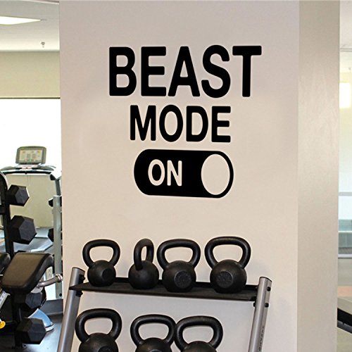 Product Cover Beast Mode Motivational Gym Wall Art Decal Quote - 22