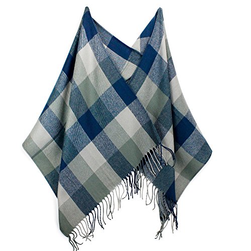 Product Cover OCT17 Plaid Scarf Women Pashmina Wrap Large Warm Soft Shawl Winter Fall Scarves