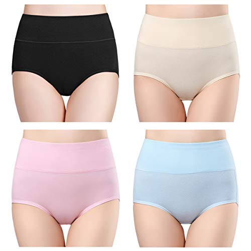 Product Cover wirarpa Women's High Waisted Cotton Underwear Briefs Ladies Soft Breathable Full Coverage Panties Multipack