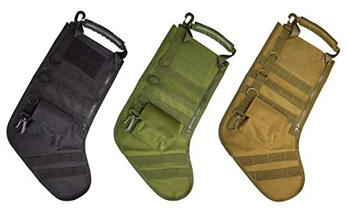 Product Cover Etistta Set of 3 Tactical Stocking 20 inch Tactical Christmas Stockings Man with Molle Gear - Black, Od Green, Khaki