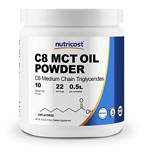 Product Cover Nutricost C8 MCT Oil Powder .5LB (8oz) - 95% C8 MCT Oil Powder