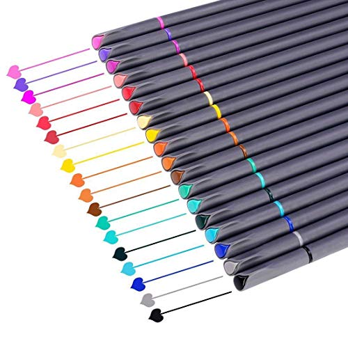 Product Cover Journal Planner Pens Colored Pens Fine Point Markers Fine Tip Drawing Pens Porous Fineliner Pen for Bullet Journaling Writing Note Taking Calendar Agenda Coloring Art Office Supplies (18 Colors)