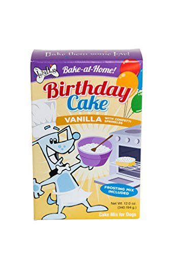 Product Cover Vanilla Birthday Cake Mix w/ Sprinkles & Frosting Mix for Dogs by Lazy Dog Cookie Co.