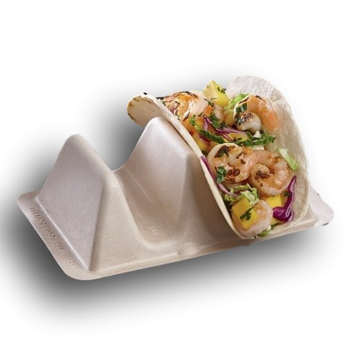 Product Cover Pulp Fiber Disposable Taco Stand Up Divider/Holder by MT Products - (15 Pieces)