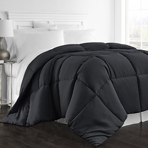 Product Cover Beckham Hotel Collection 1300 Series - All Season - Luxury Goose Down Alternative Comforter - Hypoallergenic - King/Cal King - Black