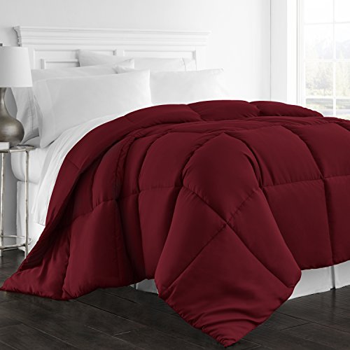 Product Cover Beckham Hotel Collection 1300 Series - All Season - Luxury Goose Down Alternative Comforter - Hypoallergenic - Queen/Full - Burgundy