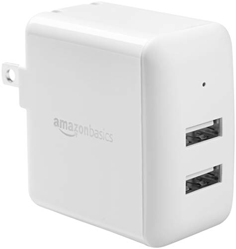 Product Cover AmazonBasics Dual-Port 24W USB Wall Charger for Phone, iPad, and Tablet - White