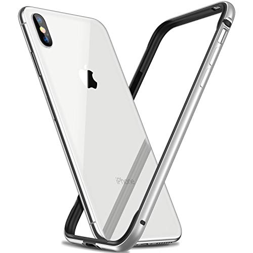 Product Cover RANVOO iPhone Xs Case/iPhone X Case, Hard Slim Thin Case Protective Bumper with Soft TPU Inner Frame Compatible for iPhone Xs (2018)/iPhone X-Silver