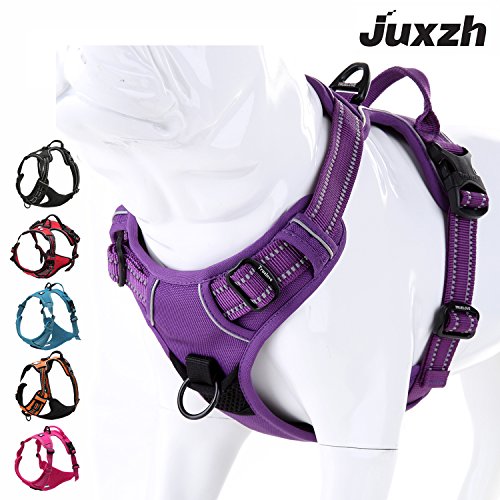 Product Cover juxzh Truelove Soft Front Dog Harness .Best Reflective No Pull Harness with Handle and Two Leash Attachments