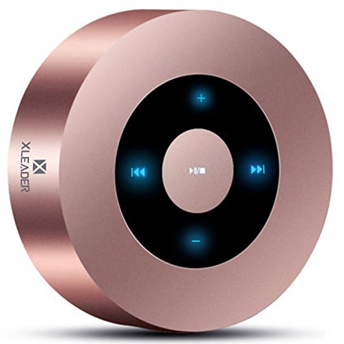 Product Cover XLEADER SoundAngel (2 Gen) 5W Touch Bluetooth Speaker with Waterproof Case, 15h Music, Louder Crystal HD Sound, Premium Mini Portable Bluetooth Speaker for iPhone iPad Tablet Shower Gift, Rose Gold