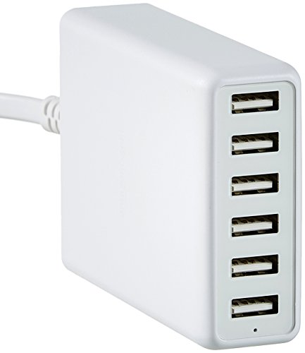 Product Cover AmazonBasics 60W 6-Port Multi USB Wall Charger, White