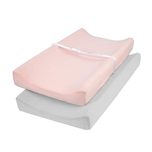 Product Cover TILLYOU Jersey Knit Ultra Soft Changing Pad Cover Set-Cradle Sheet Unisex Change Table Sheets for Baby Girls and Boys-Fit 32