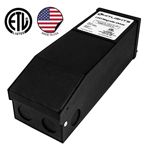 Product Cover HitLights 100 Watt Dimmable Driver, Magnetic LED Driver - 110V AC-12V DC Transformer. Made in the USA. Compatible with Lutron and Leviton for LED Strip Lights, Constant Voltage LED