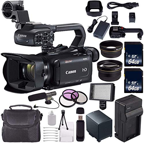 Product Cover Canon XA11 Compact Full HD ENG Camcorder #2218C002 + 64GB Memory Card + BP-820 Replacement Lithium Ion Battery Bundle 3