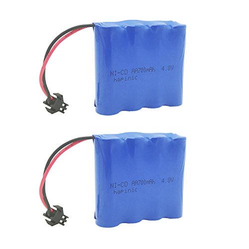 Product Cover Hapinic 2PCS 4.8V 700mAh RC Car Rechargeable Battery Ni-Cd AA High Capacity Battery Pack for Four Wheels Race Car