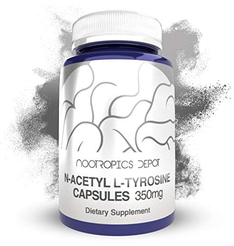 Product Cover N-Acetyl L-Tyrosine Capsules | 350mg | 120 Count | NALT | Amino Acid Supplement | Natural Nootropic Supplement | Supports Memory, Learning and Focus | Supports Healthy Stress Levels