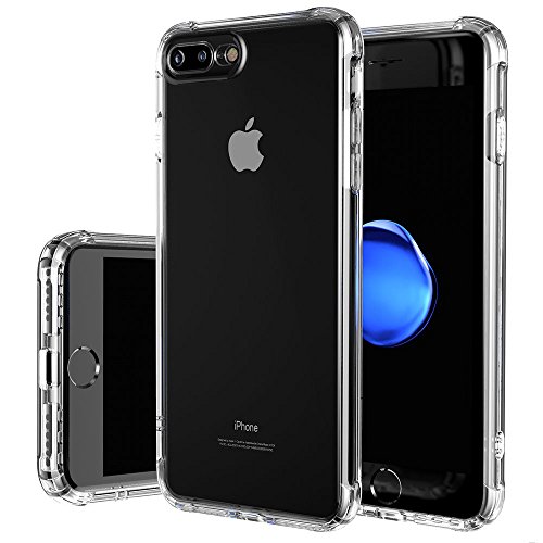 Product Cover iPhone 8 Plus Case, iPhone 7 Plus Case,OTOLIN [Shock Absorption] Reinforced Corners on Soft TPU Bumper Turn sound hole Protective Case - Clear