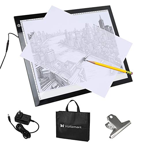 Product Cover Voilamart A3 LED Light Box Tracer, 12V Ultra Bright 3-Level Dimmable Brightness, Ultra-Thin LED Tracing Art Craft Light Pad Light Board with Carry Case, for Artists Drawing Tattoo Sketching Animation