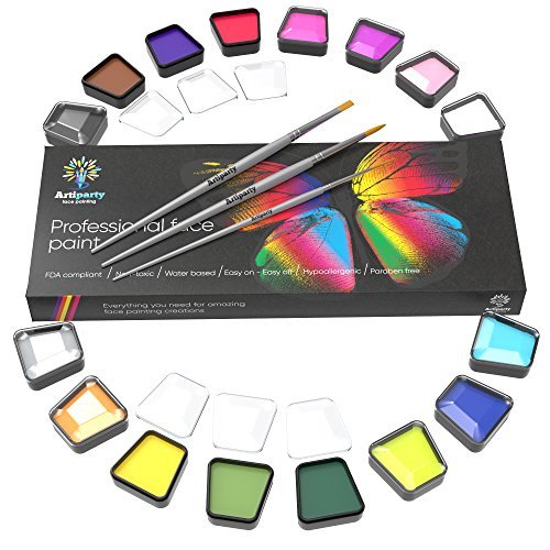 Product Cover Face Paint Set - Make Up Paint - Premium Adults & Kids Face Painting Kit - Non-Toxic & Hypoallergenic - Easy to Apply & Remove