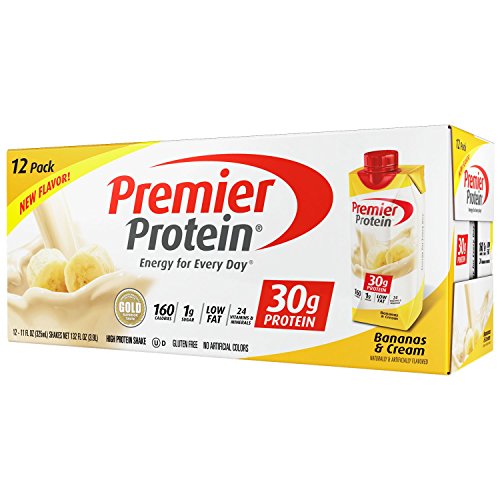 Product Cover Premier Protein High Protein Shake, Bananas & Cream (11 Fl. Oz., 12 Pack), 132 Oz,, ()