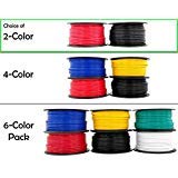Product Cover 12 Gauge Copper Clad Aluminum 100 ft Red & Black (200 ft Total) Low Voltage Primary Wire. for Car Audio Radio Amplifier Remote Trailer Harness Relay Wiring | Also Available in 4 & 6 Color Combo