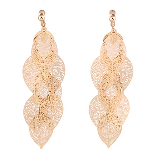Product Cover Grace Jun New Handmade Multi-layer Dangle Drop Earrings and Clip on Earrings No Pierced for Women