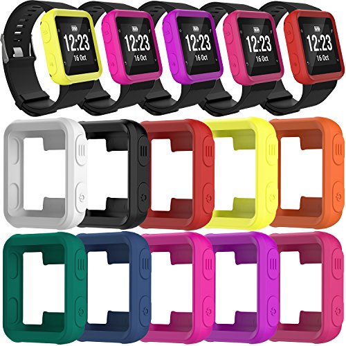 Product Cover TenCloud Covers Compatible with Garmin Forerunner 35 Watch, Silicone Protector Case Replacement for Forerunner 35 Approach S20 Watch Accessories(All Colors-10 pcs)