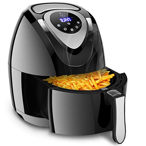 Product Cover Costzon 7-In-1 Air Fryer, 3.4 Quart 1400W, Healthy Oil Free Cooking, Electric Deep Cooker with LCD Touch, Temperature and Time Control, Dishwasher, Detachable Basket Handle, UL Certified