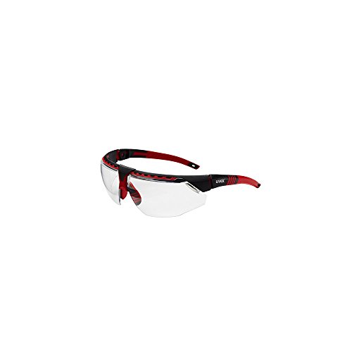Product Cover Uvex S2860HS Avatar Adjustable Safety Glasses with HydroShield Anti-Fog Coating, Standard, Red/Black (1 Pair)
