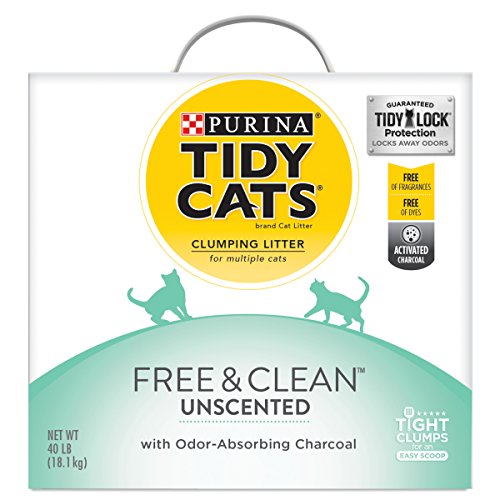 Product Cover Purina Tidy Cats Clumping Cat Litter, Free & Clean Unscented Multi Cat Litter - 40 lb. Box