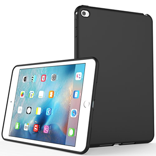 Product Cover iPad Mini 4 Case, SENON Slim Design Matte TPU Rubber Soft Skin Silicone Protective Case Cover for Apple iPad Mini 4 (2015 Edition) 7.9 Inch Tablet,Black