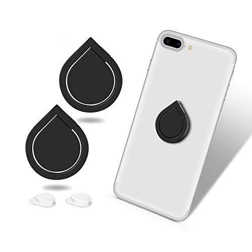 Product Cover Cell Phone Ring Holder, 2 Pack Water Drop Shape 360°Rotation Zinc Alloy Universal Smartphone Finger Ring Kickstand Compatible iPhone 7 6 Plus SE, LG, Samsung Galaxy and Note Series