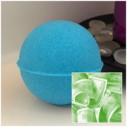 Product Cover The Sugar Shak Collection Luxurious C-Note Bath Bomb 7 oz Baseball Size (Blueberry Muffin) / Handmade/Bath Fizzie/Surprise Money Bath Bomb/Surprise Gift For Her