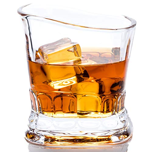 Product Cover Whiskey Scotch Glass, European Design - Set of 2 Crystal Drinking Glasses in Luxury Giftbox - Ultra Clarity, 100% Lead-Free Glassware Dishwasher Safe Tumbler for Bourbon Liquor Cocktail on The Rocks
