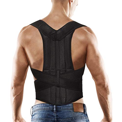 Product Cover Back Posture Corrector for Women and Men, Back Braces for Upper and Lower Back Pain Relief, Adjustable and Fully Back Support Improve Back Posture and Provide Lumbar Support (M, 30