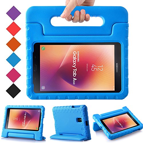 Product Cover BMOUO Kids Case for Samsung Galaxy Tab A 8.0 2017 SM-T385 / T380 - Light Weight Shockproof Protective Handle Stand Kids Case Cover for Samsung Galaxy Tab A 8.0 inch 2017 T380 T385 Tablet - Blue