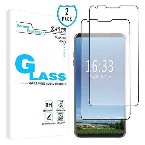 Product Cover KATIN LG V30 Screen Protector - [2-Pack] Tempered Glass for LG V30 / V30+ / V30 Plus 9H Hardness with Lifetime Replacement Warranty