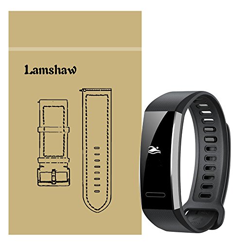 Product Cover for Huawei Band 2 Pro Band, Lamshaw Classic Silicone Band for Huawei Band 2 Pro Smart Fitness Wristband (Black)